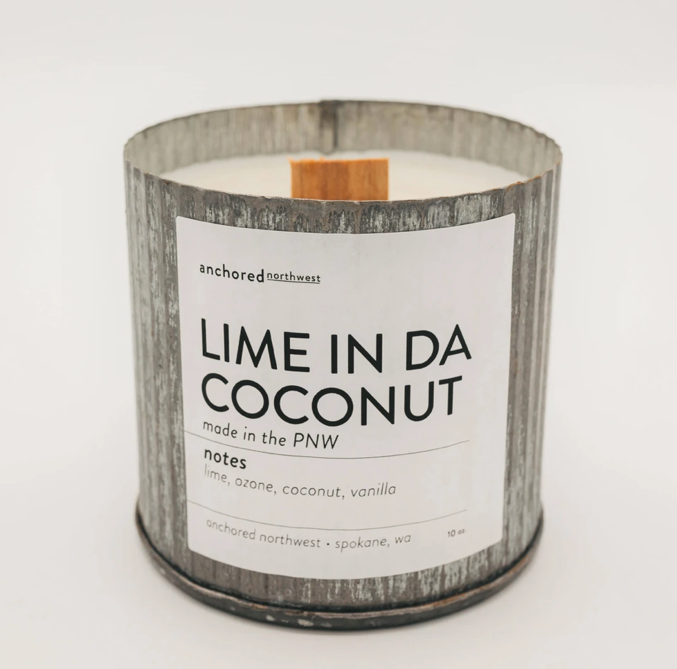 Lime in da Coconut - Rustic Vintage Wood Wick Candle