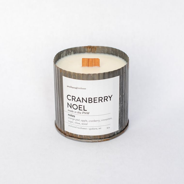 Cranberry Noel - Rustic Vintage Wood Wick Candle